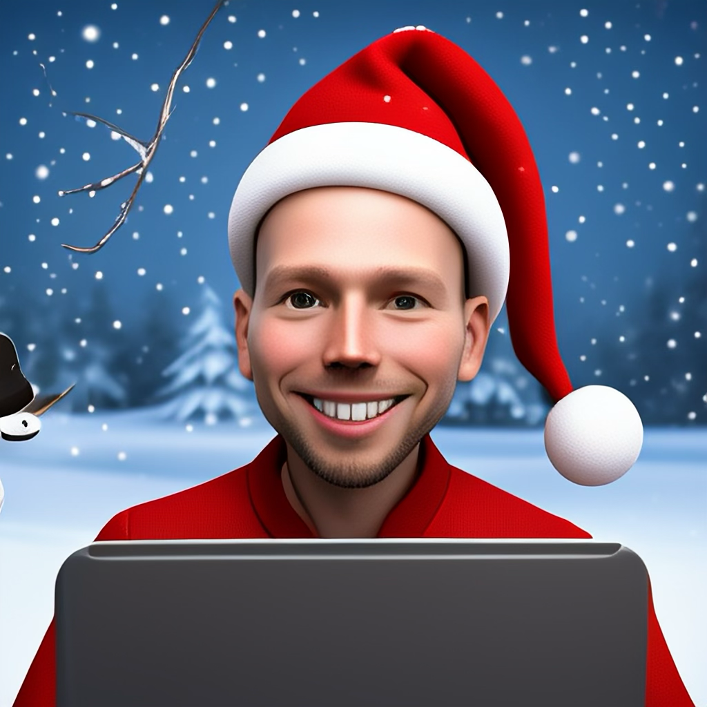 Santa programming illustration